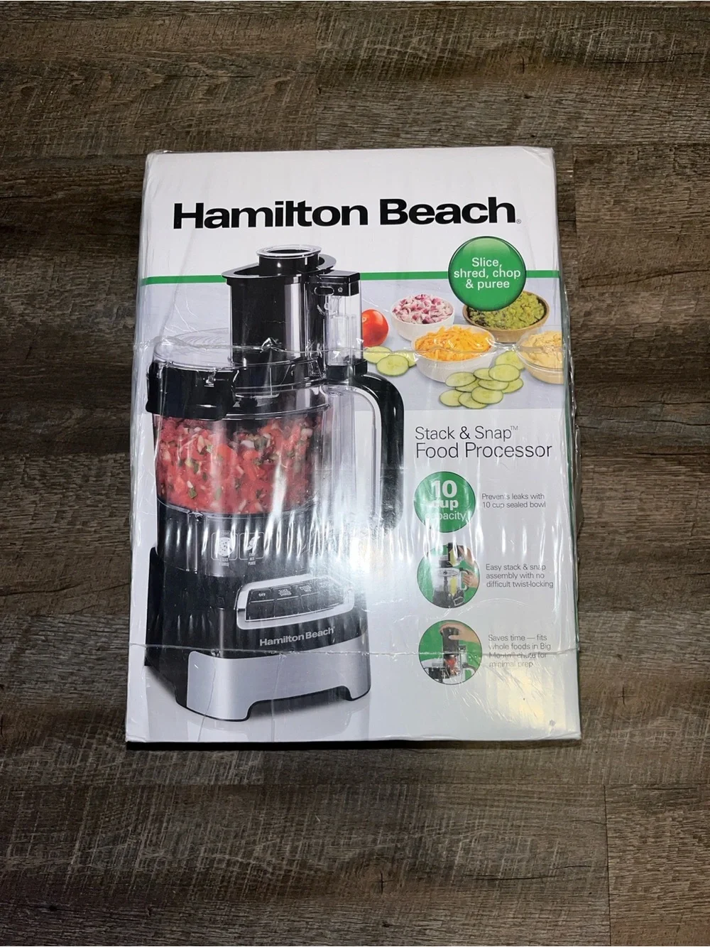 Hamilton Beach Black and Silver Stack & Snap Food Processor
